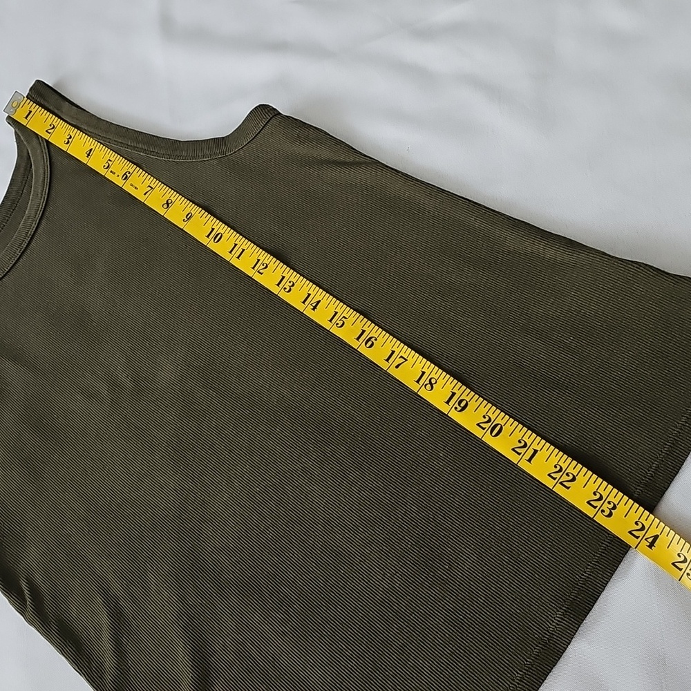 a new day Olive Green Ribbed Tank Top Women's XL - Picture 4 of 7
